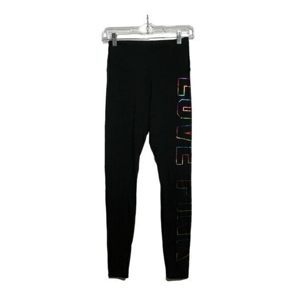 VS VICTORIAS SECRET PINK HIGH WAIST COTTON PANT TIGHT LEGGING‎ SWEATS RAINBOW S